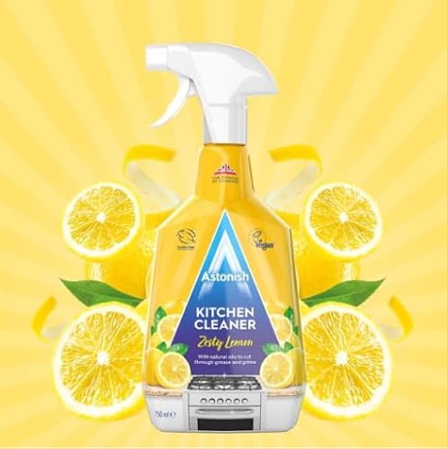 Astonish Kitchen Cleaner, Vegan and Cruelty Free and Blended with Natural Oils, Zesty Lemon, 750ml - Image 2
