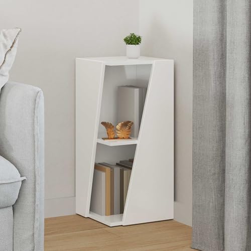 Étagère latérale blanche en bois pour meuble de rangement autonome