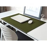 Bureaumat met Randbescherming Zacht Lux Leer 140x60cm Multifunctionele Bureau Leer Blotter Kantoor Muis PC Toetsenbord Pads, Waterdicht, Olie-Bestendig, Stof-Bestendig