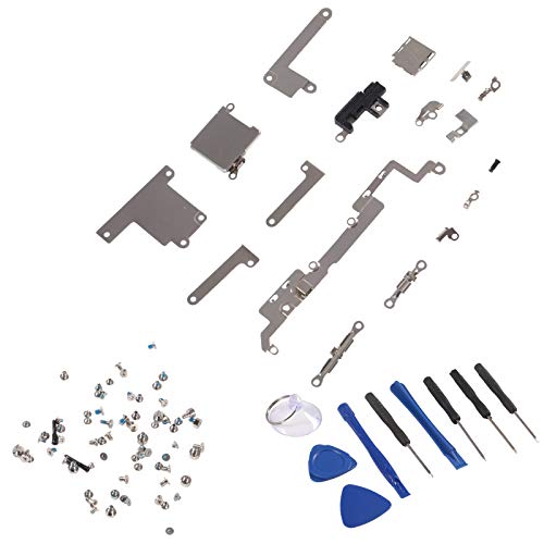 ALMOCN Pièces de rechange pour support interne compatible avec la série iPhone, pièces de plaque métallique interne, comprend un jeu de vis complet et des kits d'outils de démontage (pour iPhone XR) Cover