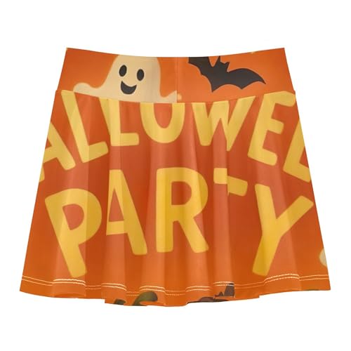 Halloween Pumpkins Orange Toddler Tennis Skirts Funny Athletic Shorts Girls Skorts Teen Skirt 4t2