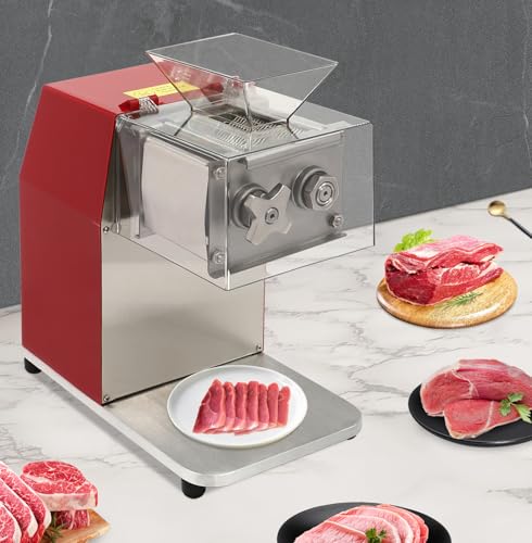Electric Meat Cutter Machine, Commercial Meat Slicer Machine,1100W Electric Meat Shredder, Stainless Steel Meat Shredder Machines, Red