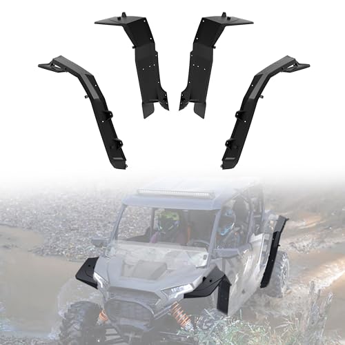 Image of Wider Extended Fender Flares Kit for 2024 2025 2026 RZR XP 4 1000, Full Coverage Extended Wider Mud Flaps Assembly for 2024 2025 2026 Polaris RZR XP 4 1000 Accessories, Replace #2889133