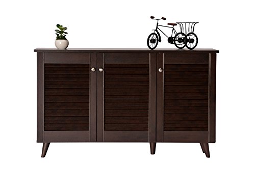 DeckUp Noordin 3-Door Engineered Wood Shoe Rack with Wooden Legs ...