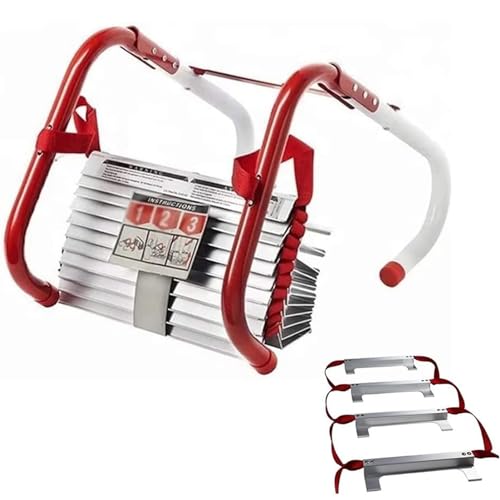 Escalera portátil de escape de incendios con peldaños antideslizantes para evacuación de emergencia de niños y adultos