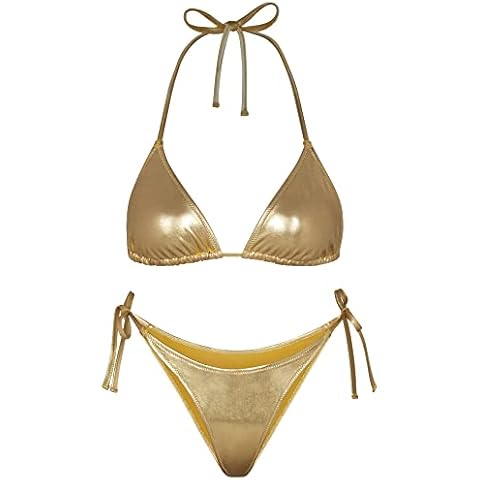 Silver Micro Bikini with Triangle Top Cover