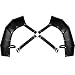 Leather Shoulder Armor Buckles Black Steampunk Chest Harness for Party Cosplay Halloween