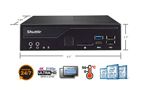 Shuttle XPC Slim DH310S Mini Barebone PC Intel H310 Support 65W Coffee Lake
