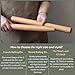 Muso Wood Wooden French Rolling Pin for Baking, Beech Wood Tapered Rolling Pin for Fondant Pie Crust Cookie Pastry(French 15.75-Inch)