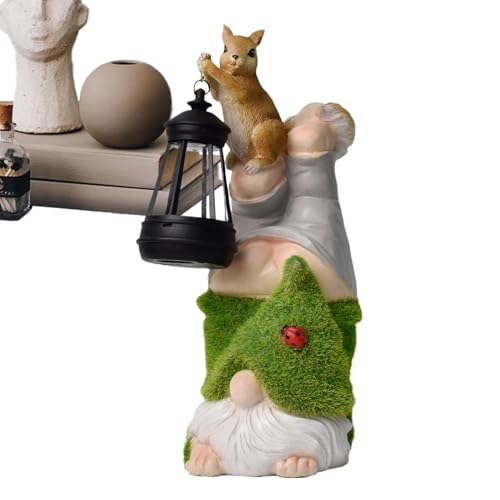 Gnome De Jardin Solaire - Gnome De Jardin Avec Lumière Solaire | Figures De Jardin Léger Solaire Extérieur | Gartendeko Pour L'extérieur | Naine Extérieure Avec Une Décoration De Délai De Bulles À LED