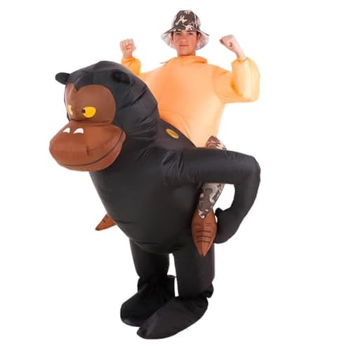Costume Gonfiabile da Scimmia | Costume Gonfiabile da Gorilla | qualità Premium | Taglia per Adulti | Poliestere | Confortevole | Resistente | Sistema di gonfiaggio Incluso | OriginalCup®