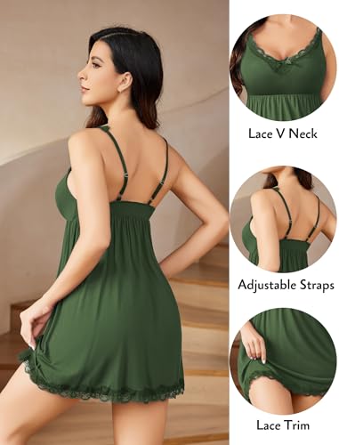 Image of Avidlove Women Sexy Sleepwear Lace Chemise Nightgown Full Slip Babydoll Sleepwear