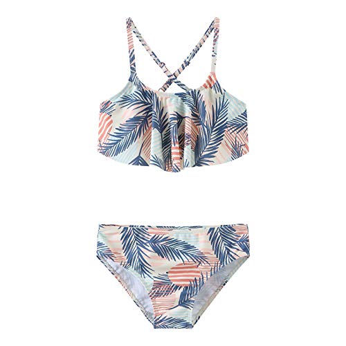 Image of Girls Two Piece Swimsuits Rainbow Bikini Sets Adjustable Strap Bathing Suits