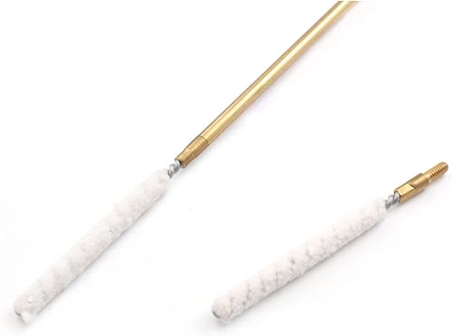 Miniatura 3 de Paquete de 10 cepillos para trapeadores de algodón con orificio de limpieza de pistola 8-32, 5-16 o 5-40 roscados (calibre .177)