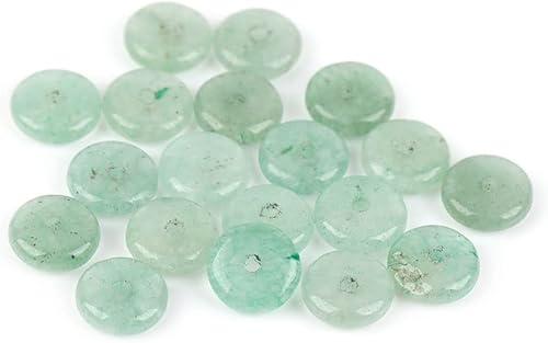 Miniatura 7 de JOE FOREMAN Cuentas espaciadoras de disco Heishi de jade de aventurina verde natural de 0.079 x 0.236 in para fabricación de joyas, hebra completa