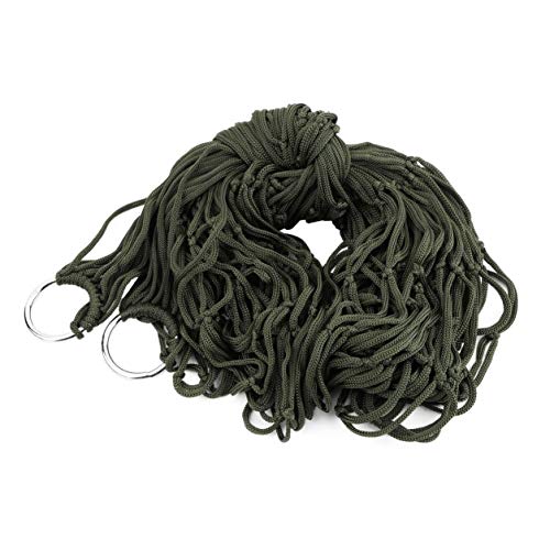 Qewmsg Portable Nylon Garden Outdoor Camping Travel Furniture Mesh Hammock Swing Sleeping Bed Nylon Hang Mesh Net