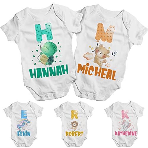 Personalized Girl Boy Baby Onesie Clothes Gift w/Name & Initial ...