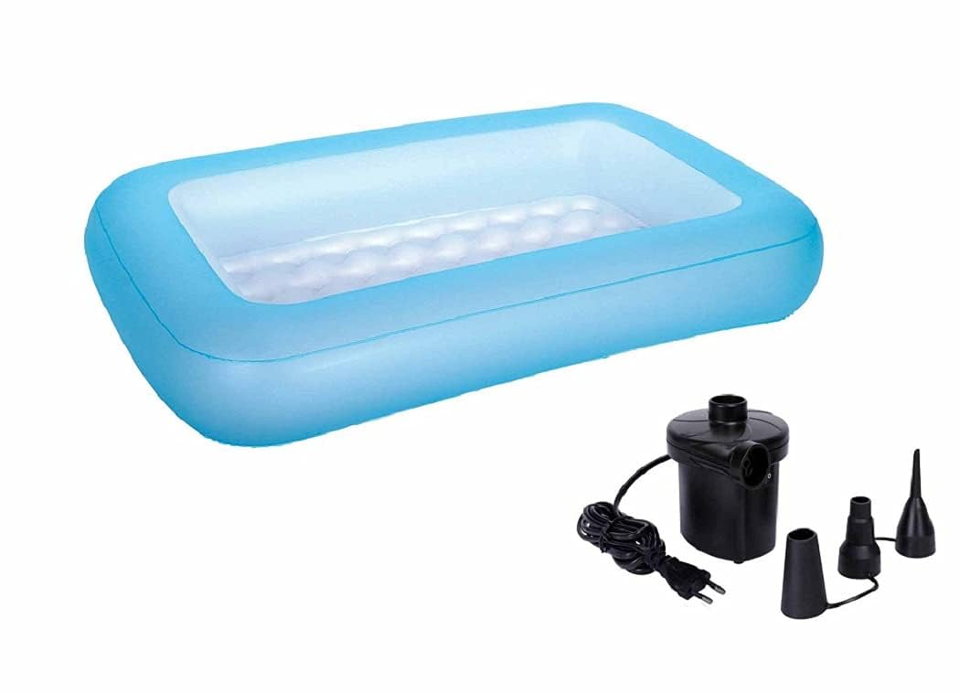KinderTales Rectangular (IND*74) Inflatable Pool, 165 x 104 x 25 cm with Free Pump-picture-30