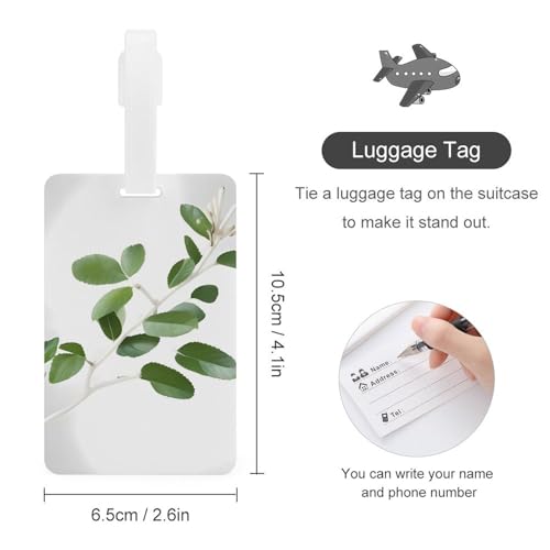 Étiquettes à bagages White Natural Greenery pour vos escapades et sac à dos - 2