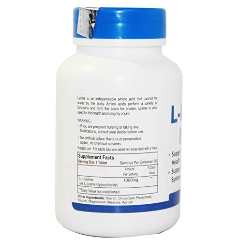 Healthvit L-Lysine 1000 mg - 60 Tablets