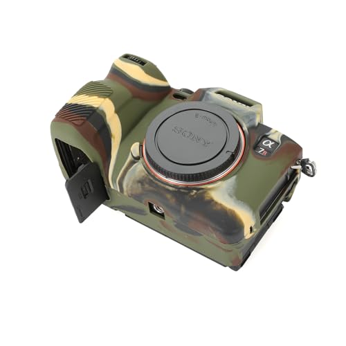 Rieibi Accesorio para Sony A7RV, funda protectora de silicona suave para cámara digital Sony A7R5/A7R V/Alpha 7R V/A7RV/A7R 5/A7RM5, funda ligera para cámara A7 RV con agarre corporal - camuflaje - imagen 9