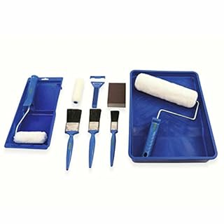 GEEZY 12 Pcs Paint Brush Roller Tray Set Decorating Painting Wall Renovation Kit Paint Supplies And Tools Interior Painting