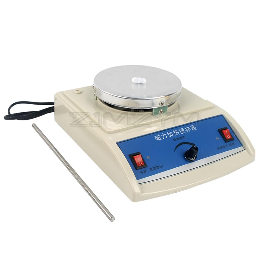 Agitador magnético de Calentamiento Ajustable Mezclador calentable 220V Placa Caliente de Laboratorio Mezclador agitador magnético con Barra de agitación magnética 2400 RPM