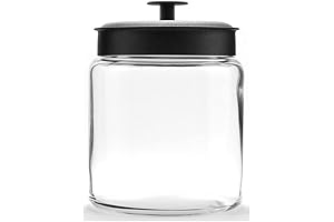Anchor Hocking Montana Glass Jars with Black Lids