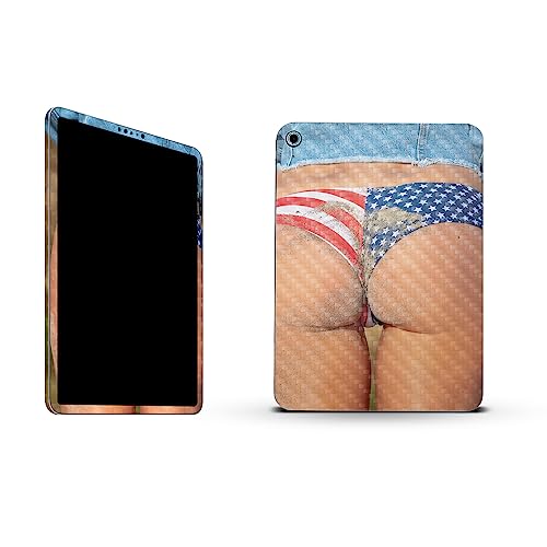 Image of MightySkins Carbon Fiber Skin Compatible with Apple iPad 10.9 inch 10th Gen (2022) Full Wrap Kit - Sandy Cheeks | Protective, Durable Textured Carbon Fiber Finish | Easy to Apply | Made in The USA