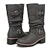 DECARSDZ Women's Mid-Calf Boots Fashion Classic Comfy Biker Motorcycle Riding Low Heel Dress Boot Shoes