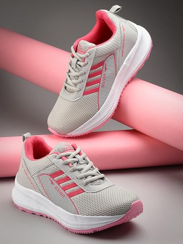 Image of ASIAN Women's Mercury-12 Casual Sneaker Shoes Lightweight Soft & Comfortable with Extra Cushion Lace-Up Shoes for Women's & Girl's