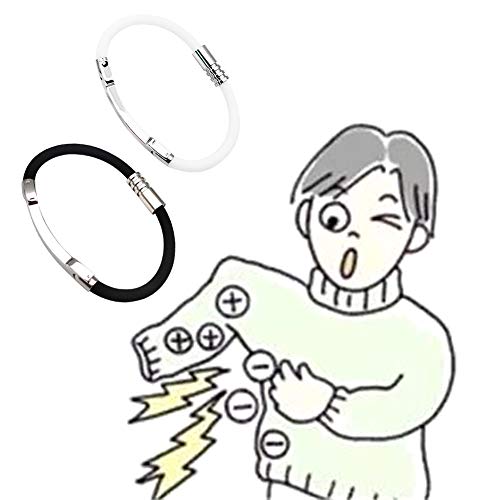 ISAKEN Anion Armband Antistatik Armband für Damen und Herren, Silikon Antistatisches Handgelenksbänder Armbänder, Beseitigt Statische Negative Ionen Wasserdicht Handschlaufe Gesundheitspflege Armband