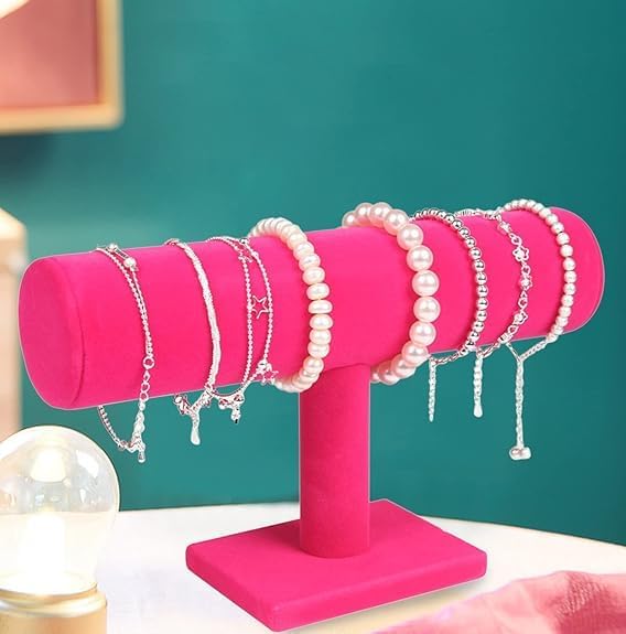ChezMax Hovering Single Layer Bracelet Necklace Jewelry Display Stand for Home Organization image 3