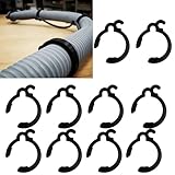 10Pcs For Vacuum/Dust Extractor Hose Cable Clip — Hose Cord Holder for 40 mm OD Shop Vac Hose, Keeps Power Cables Neat & Secure for Workshop Tools