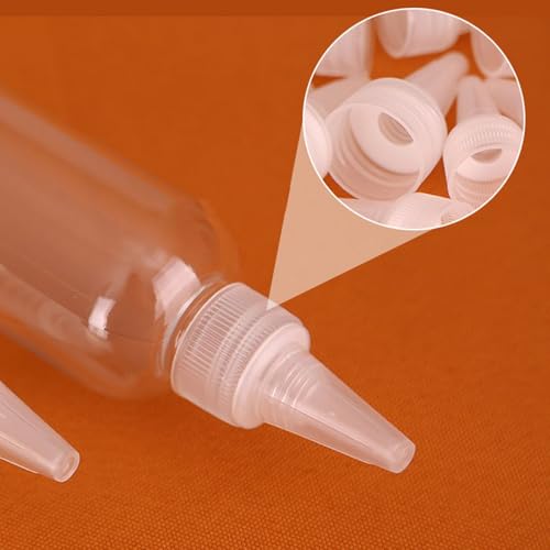8 Pcs 2oz Plastic Squeeze Bottles with Caps, Reusable Small Squeeze Bottle for Paint Art Lotion Glue Liquids Travel Kitchen and Crafts, with Small Funnel and Blank Label3