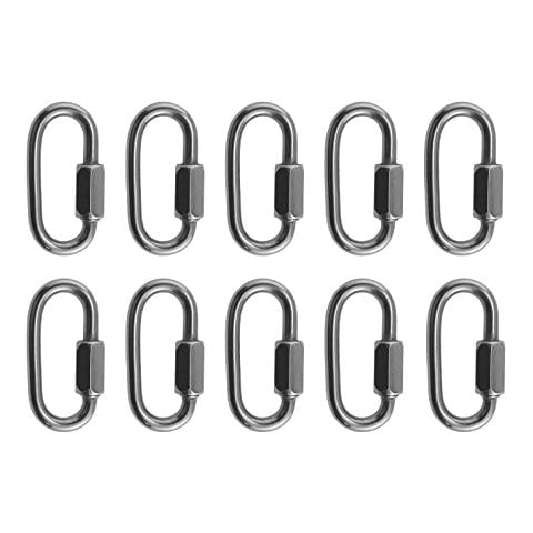 US STAINLESS 10 Pieces Stainless Steel 316 Quick Link 3/16" (5mm) Marine Grade Cover