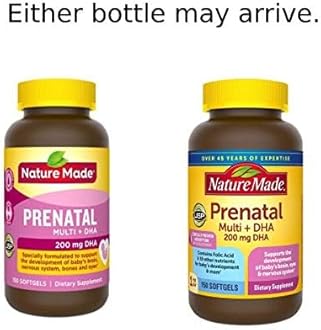Nature Made Prenatal + Dha 200 mg Dietary Supplement (Netcount 150 Soft Gels), 150Count ()