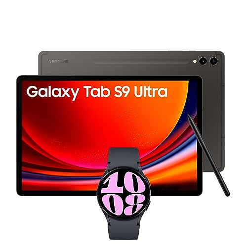Samsung Galaxy Tab S9 Ultra 5G Android Tablet, 256GBStorage, Graphite, 3 Year Extended Warranty with a Samsung Galaxy Watch6, Bluetooth, 40mm, Graphite (UK Version)