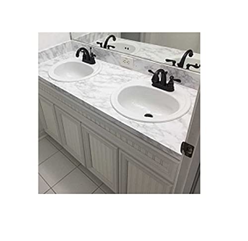 image for EZ FAUX DECOR 36” x 180” Peel and Stick Countertop Wallpaper Water