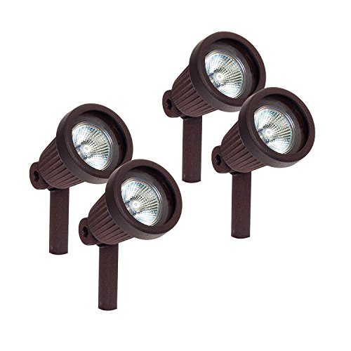 Paradise Low Voltage Cast Aluminum 20W Spotlight (Bronze, 4 Pack)