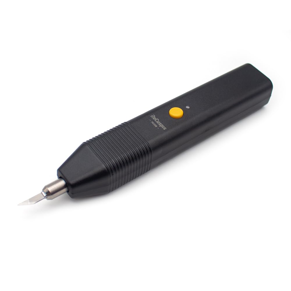 Cuchillo de Corte Ultrasónico, con 5 Cuchillas y Cargador Rápido PD, Cortador Manual Premium para Impresiones 3D/Madera/Plástico/PCB