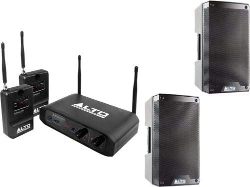 Alto TS308 8-inch 2-Way Powered Speaker Pair w/Stealth Wireless System