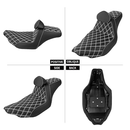 Asiento pasajero y conductor Touring 24-UP con cojín respaldo para Street Glide 4