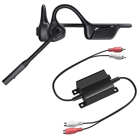 ZIOCOM RCA Ground Loop Isolator with Open Ear Bone Conduction Headphones(Aptx Low Latency) Cover