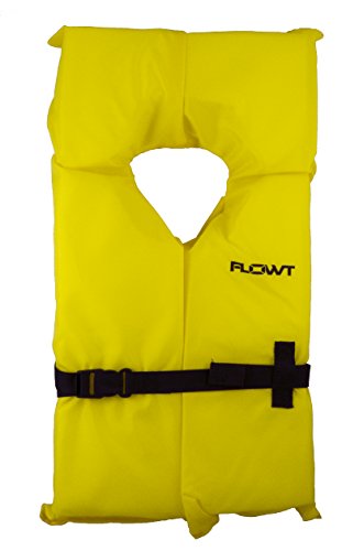Flowt 40003-UNV AK-1 Type II Life Jacket, Yellow, Adult Universal