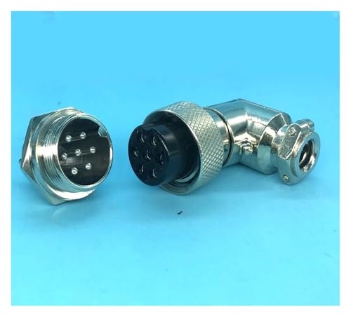 Conector GX20 de 7 pines en ángulo recto para chasis de 20 mm 3