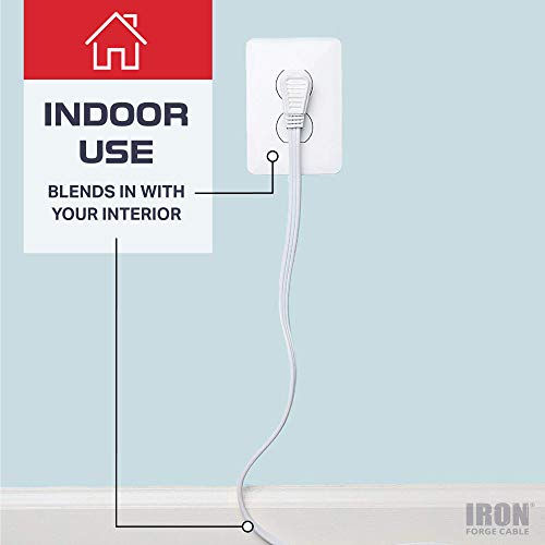 10 Ft Extension Cord With 3 Electrical Power Outlet - 16/3 Durable White Cable #TOP5