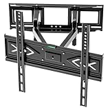 50 55 65 inch TV Wall Mount for 32-65 inch TVs, Full Motion Wall Mount TV Bracket with Articulating Dual Arms, Swivel Tilt Extension, Max VESA 400x400mm, Fits 12