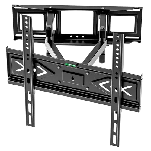 50 55 65 inch TV Wall Mount for 32-65 inch TVs, Full Motion Wall Mount TV Bracket with Articulating Dual Arms, Swivel Tilt Extension, Max VESA 400x400mm, Fits 12