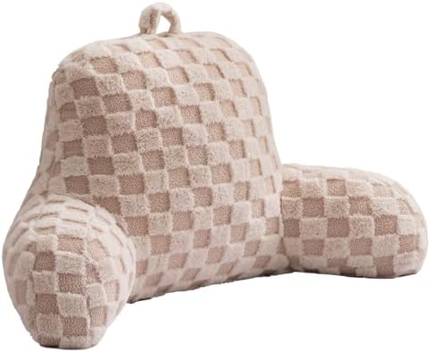 Aimuan Reading Pillow Checkered Bed Rest Wedge Backrest Checkerbo...
